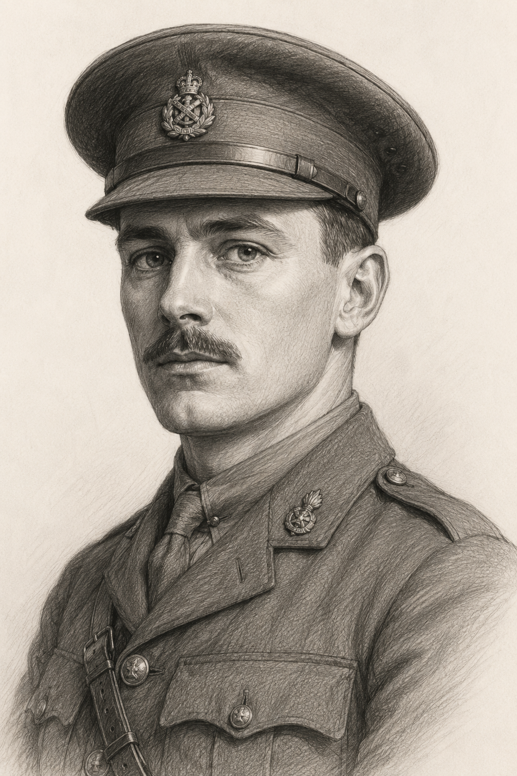 a sketch of Donald Bell, VC