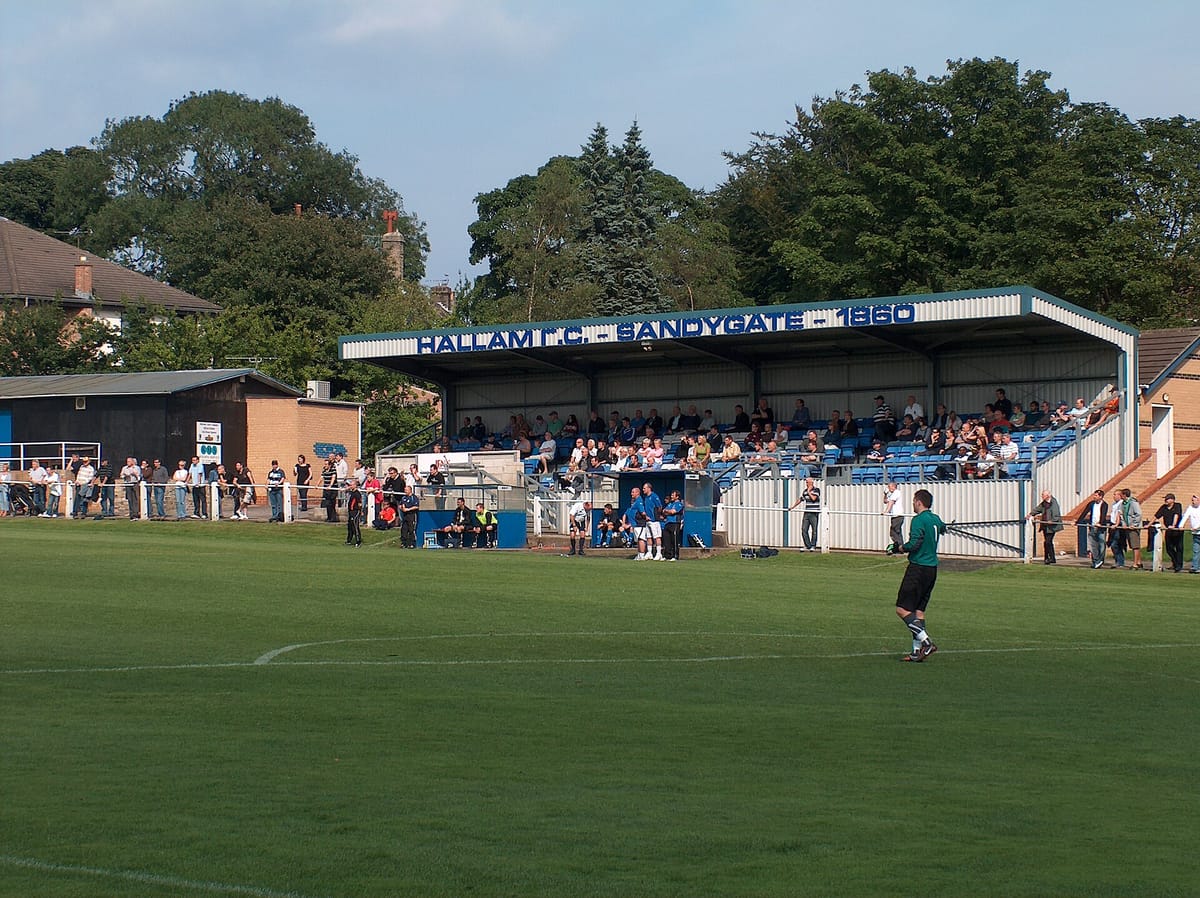a picture of Sandygate, Hallam FC, the oldest football ground in the world